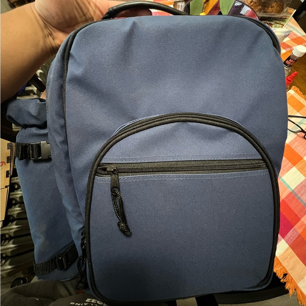 Blue 4 Person Picnic Backpack